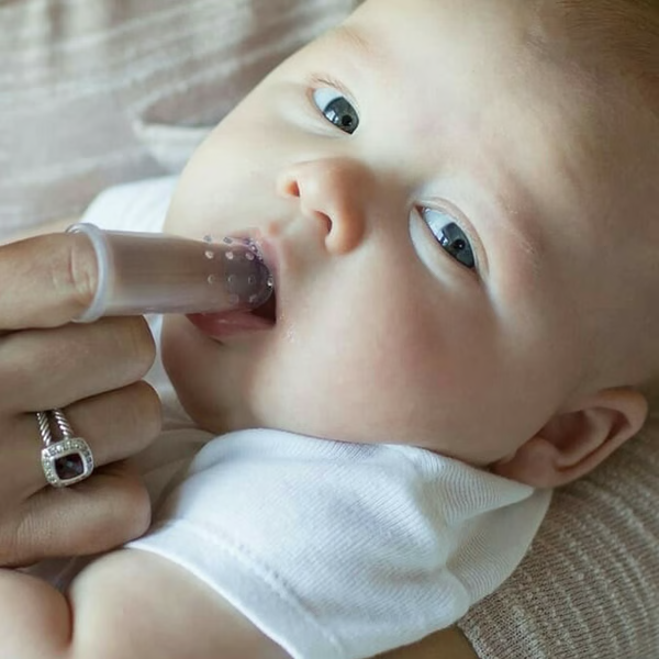Dual-Sided Silicone Infant Finger Toothbrush – Ideal Baby Oral Care & Perfect Newborn Gift