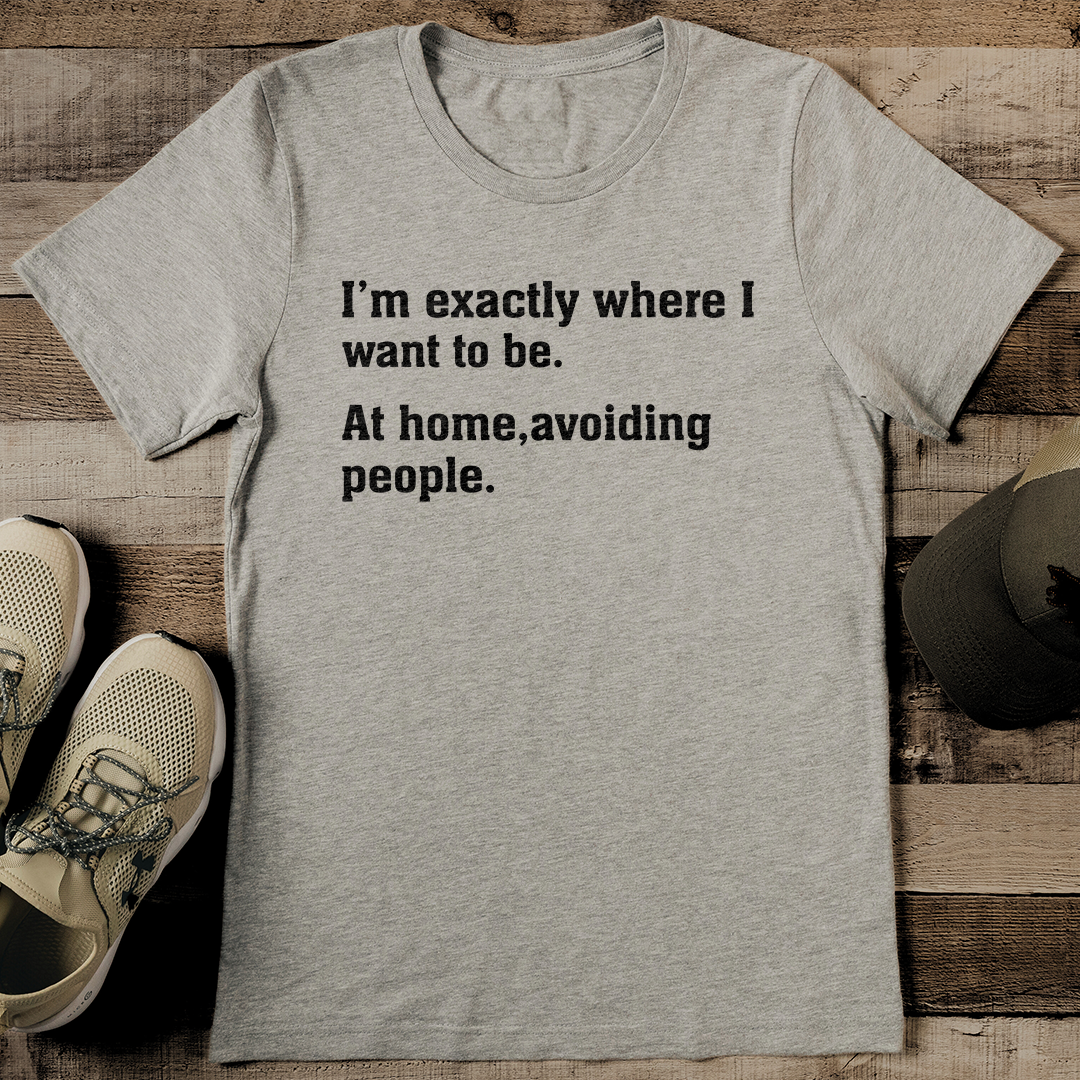 Im Exactly Where I Want To Be At Home Avoiding People Tee 2