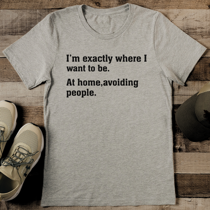 Im Exactly Where I Want To Be At Home Avoiding People Tee 2