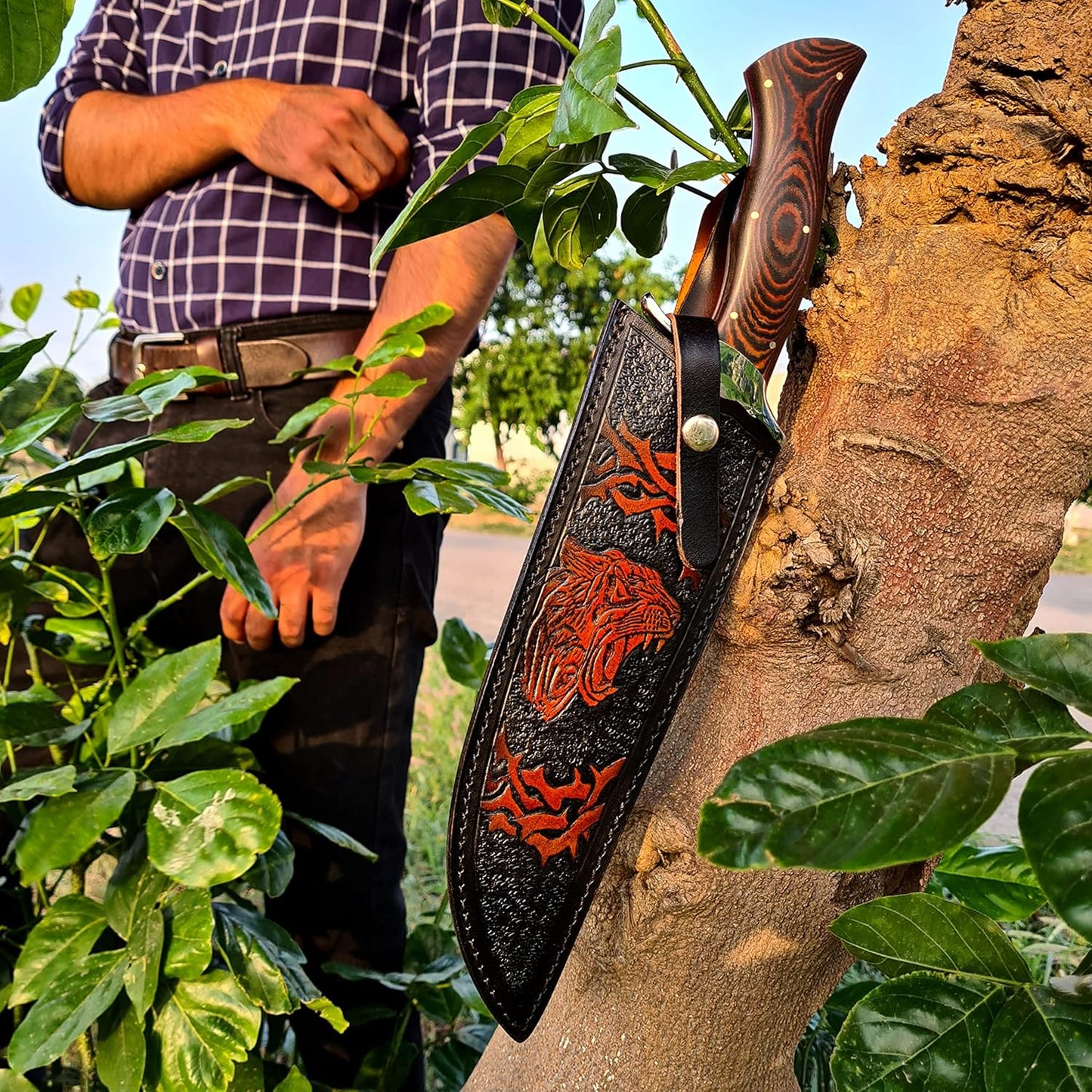Custom Handmade 14 Bowie Knife Survival With Sheath For Cutting Trees For Yard Work Hunting Knife F 3