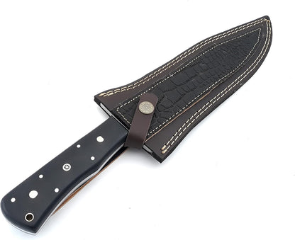 Custom Handmade D2 Bowie Knife With Leather Sheath Fixed Blade Hunting Survival Knives Micarta Hand 2
