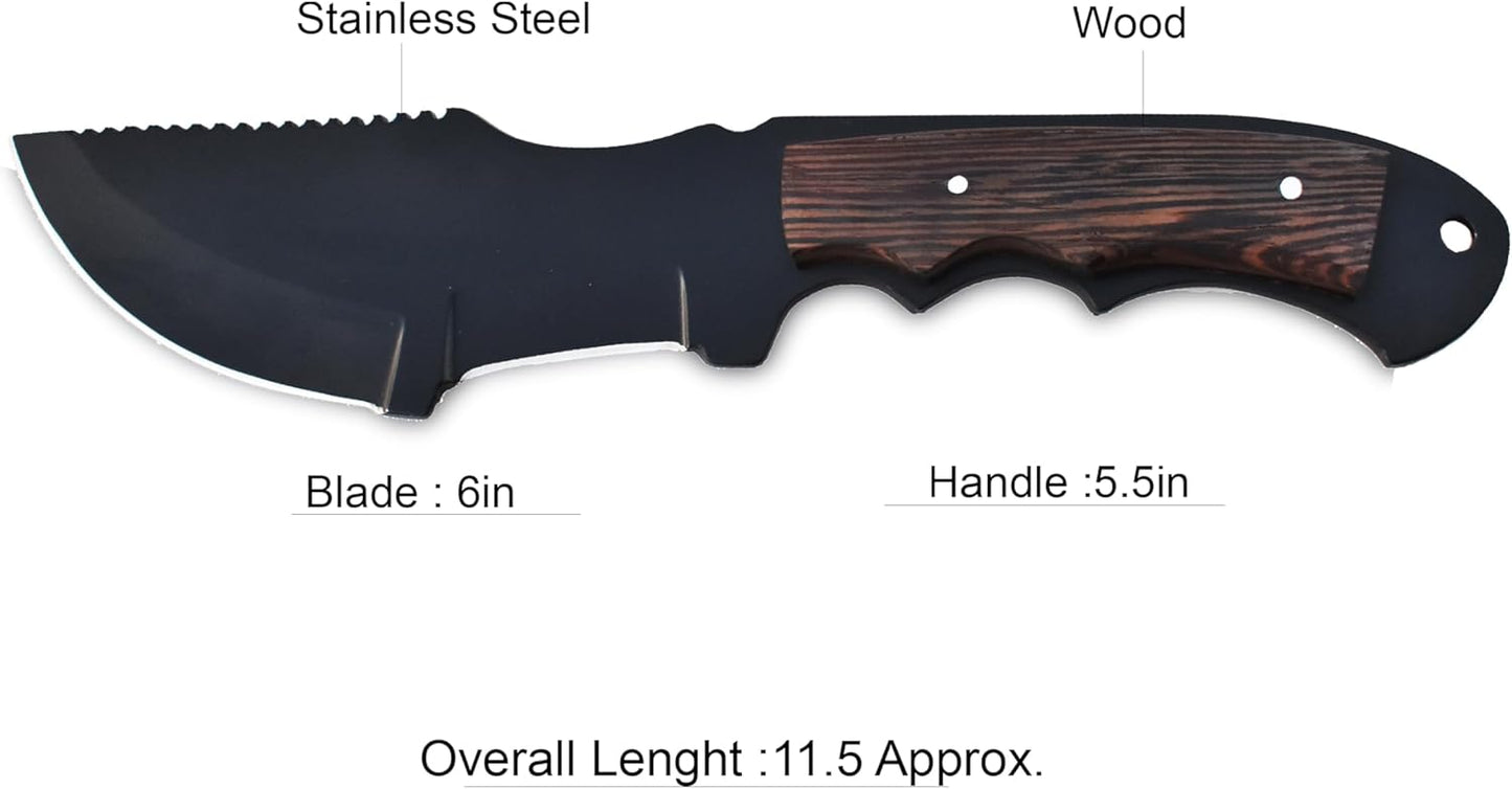 Custom Handmade D2 Tracker Knife Full Tang Bushcraft Outdoor Survival Knife Fixed Blade Hunting Kni 1