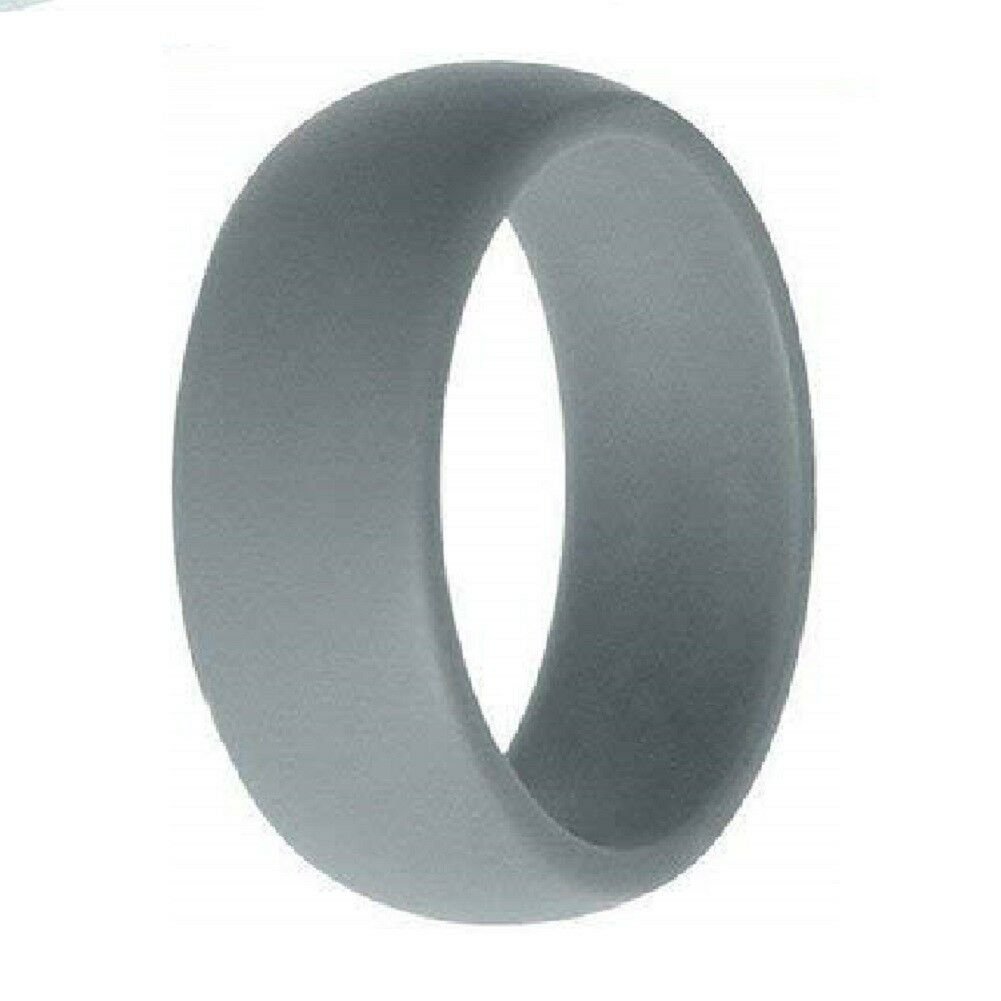 Rubber Silicone Wedding Ring Band Sport Outdoor Flexible Men Women Gifts