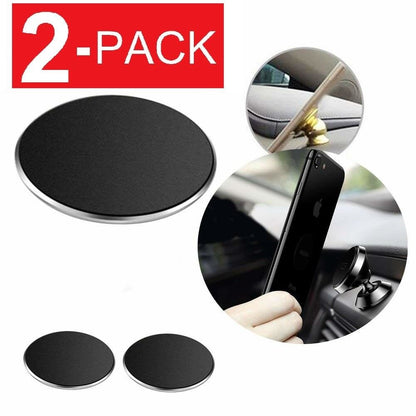 2-Pack Metal Plate Adhesive Sticker Replace For Magnetic Car Mount Phone Holder