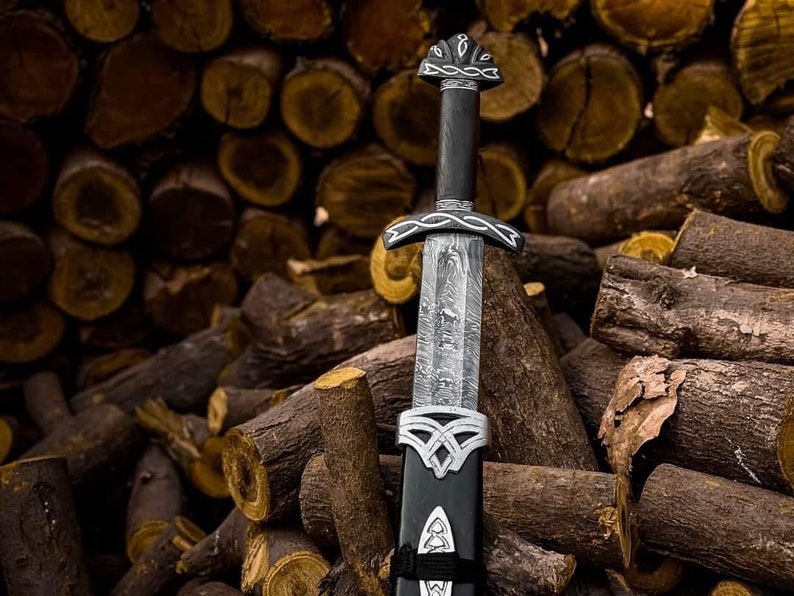 Hand Forged Real Damascus Steel Sword NORTHMEN Sword Real Damascus Steel Handmade Sword Gift For Hi 3