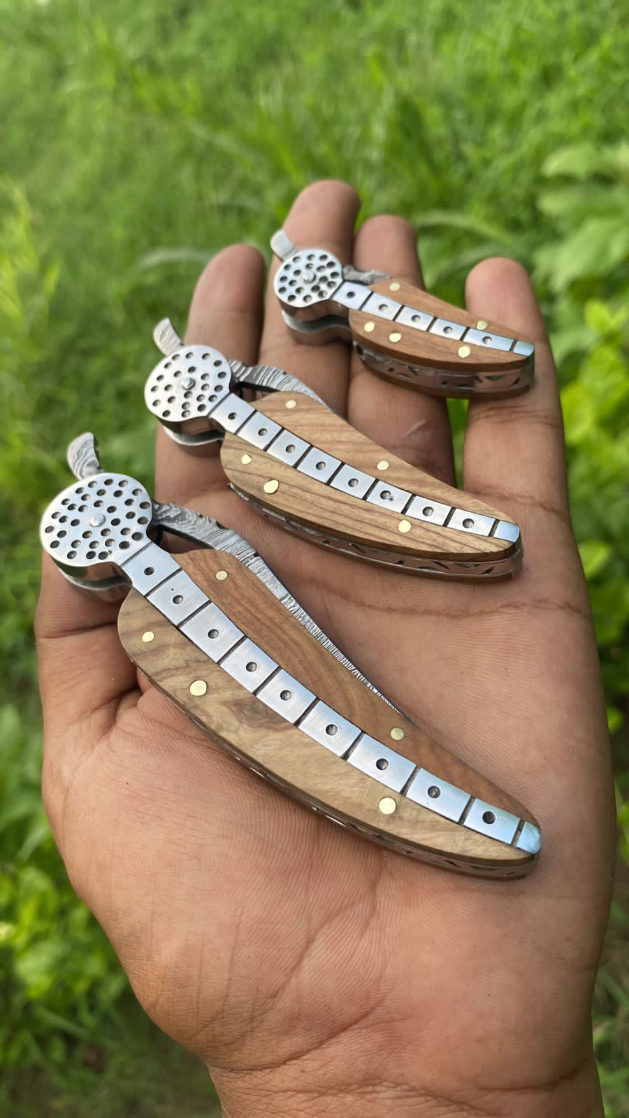 ALFARI Damascus Pocket Knife Set For Men Folding Knife With Ideal For Camping For Camping And Hikin 1