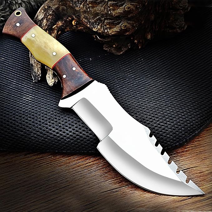 Handmade Tracker Knife For Outdoor Knife Survival Knife Camping Knife  Knife With Sheath Bone And W 2