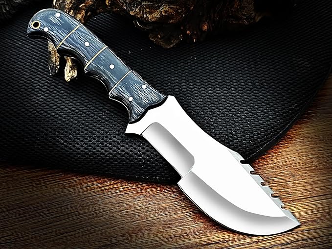 Handmade Tracker Knife With Sheath Outdoor Knife Survival Knife Camping Knife  D2 Steel Tracker Kni 4