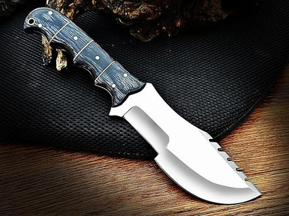 Handmade Tracker Knife With Sheath Outdoor Knife Survival Knife Camping Knife  D2 Steel Tracker Kni 4