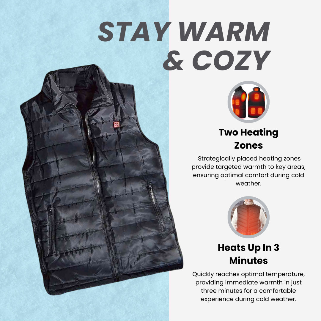 Tech Heated Vest  USB Powered Warmth Vest For Men  Women  Perfect Winter Gift 3