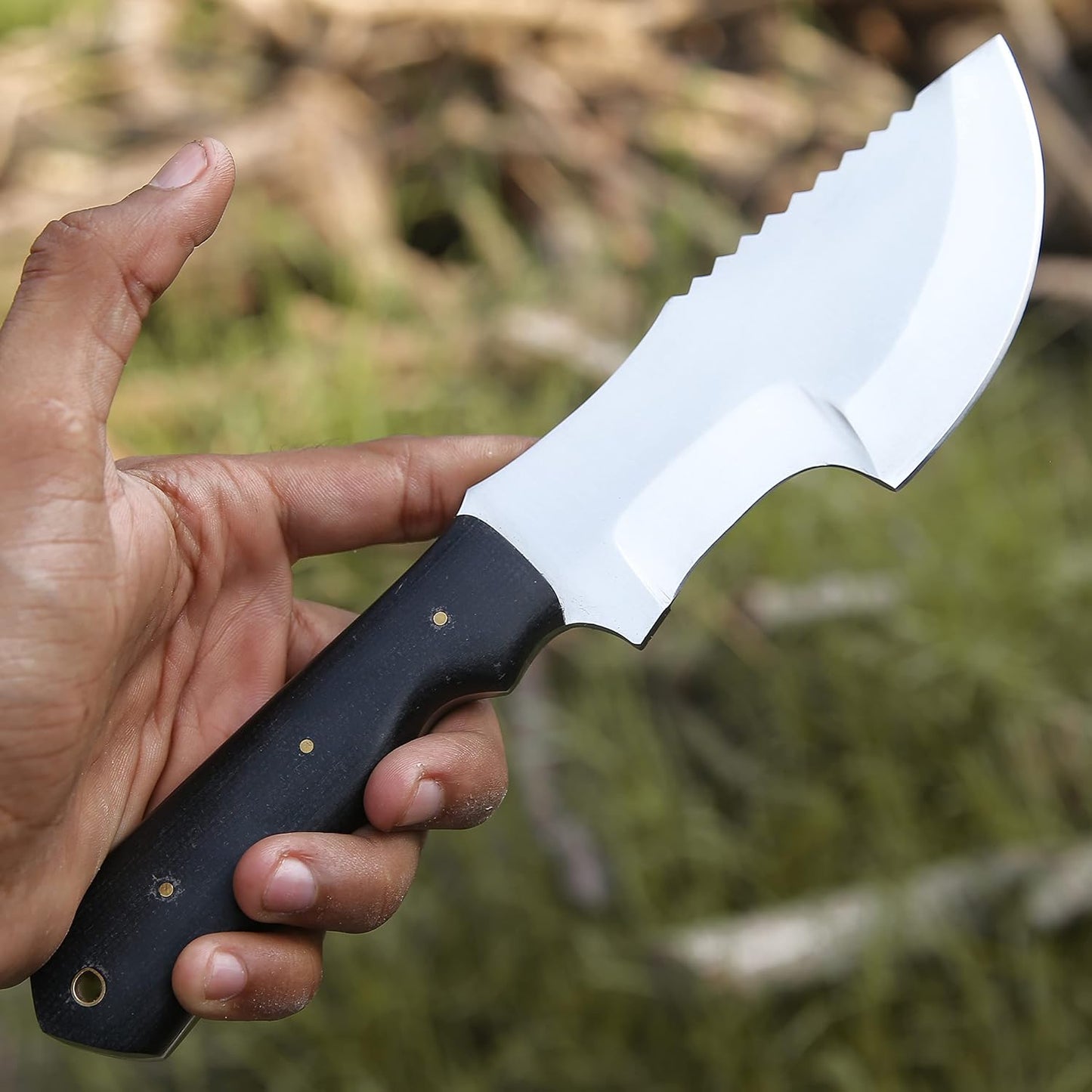 Handmade Tracker Knife With Sheath Outdoor Knife Survival Camping Knife D2 Steel Tracker Knife Fixe