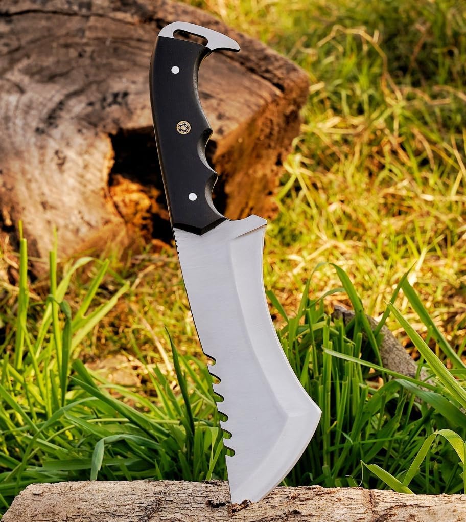 Handmade Tracker Knife With Sheath Outdoor Knife Survival Camping Knife D2 Steel Fixed Blade Huntin