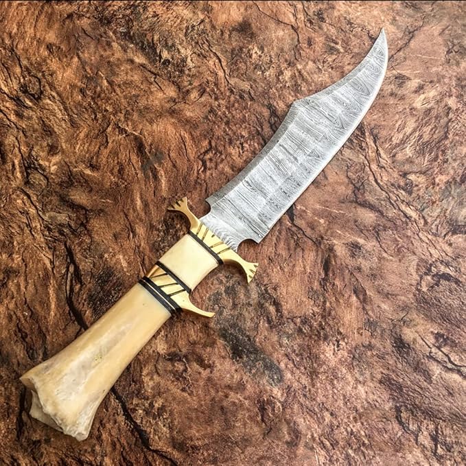 HABSON RG44 Handmade Damascus Steel Hunting Bowie Knife  Best For Camping Survival And Outdoors Bes 2