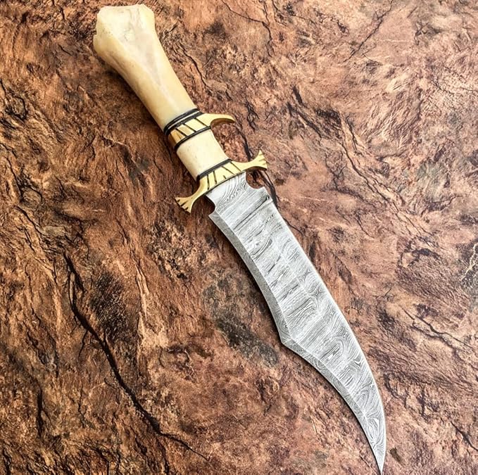 HABSON RG44 Handmade Damascus Steel Hunting Bowie Knife  Best For Camping Survival And Outdoors Bes 3