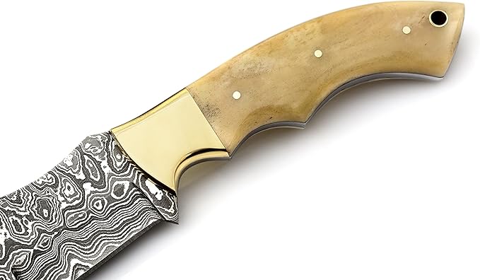 HABSON KNIVES TR177 Custom Handmade Damascus Steel 10 Inches Tracker Knife Bone 2
