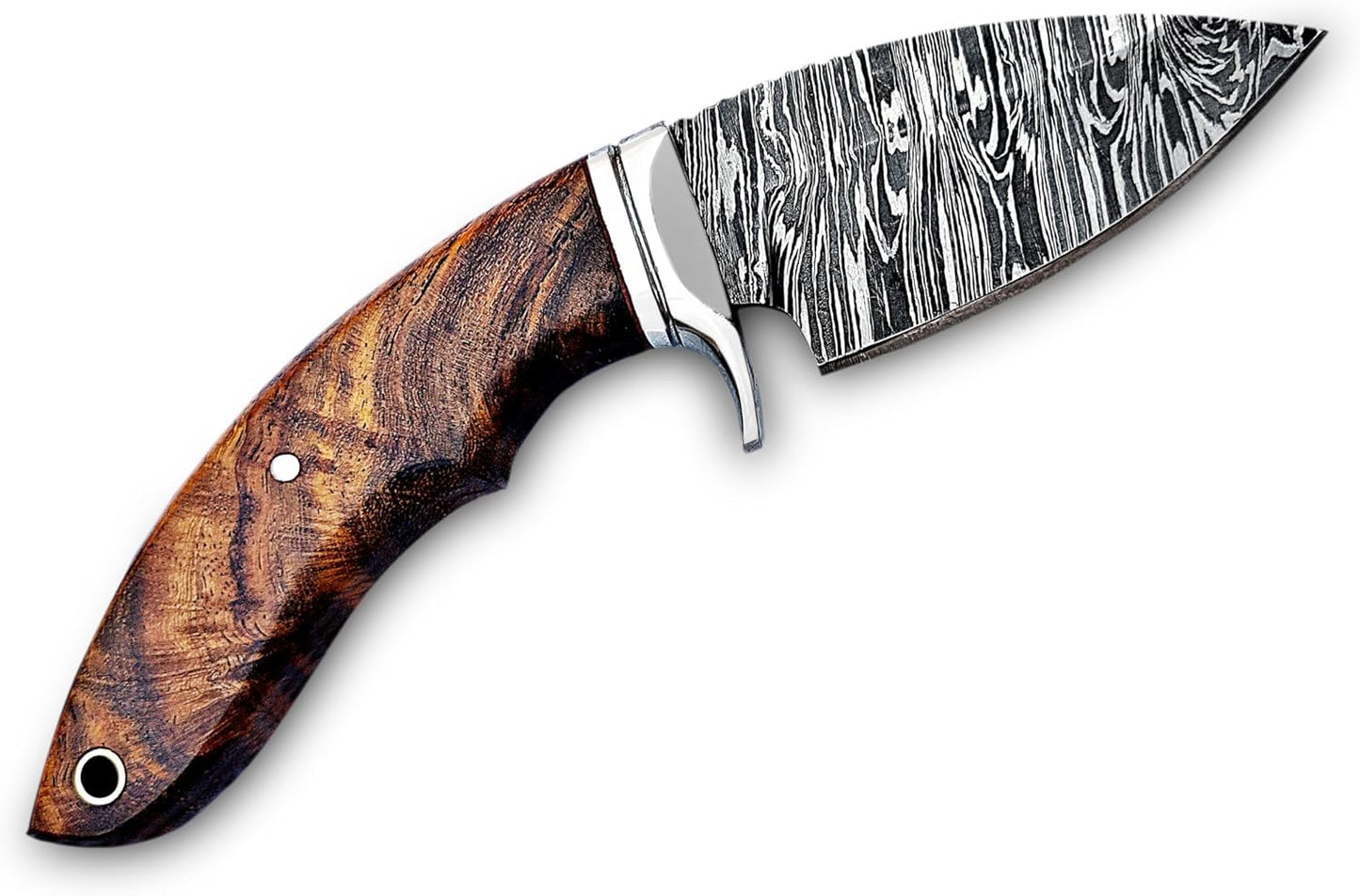 Handmade 8 Damascus Hunting Knife  Bushcraft Fixed Blade Hunting Knife With Sheath And Rose Wood Ha 1