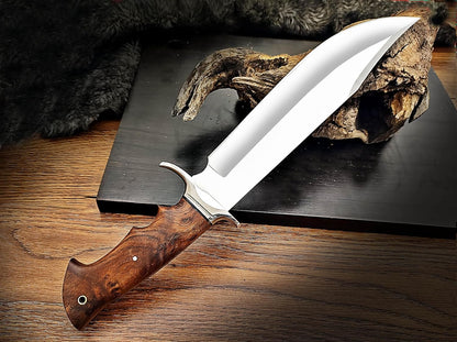15 Inches Full Tang Handmade Bowie Knife Fixed Blade Hunting Knife Skinning Knife Camping Knife Bus 5