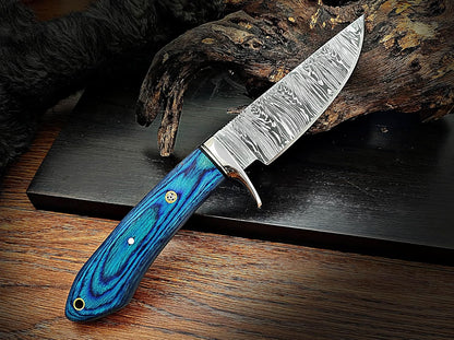 95 Inches Handmade Damascus Hunting Knife Fixed Blade Skinnig Camping Survival Outdoor And Everyday 4