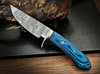 95 Inches Handmade Damascus Hunting Knife Fixed Blade Skinnig Camping Survival Outdoor And Everyday 5