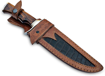 13 Inches Full Tang Handmade Bowie Knife Fixed Blade Hunting Knife Skinning Knife Camping Knife Bus 6