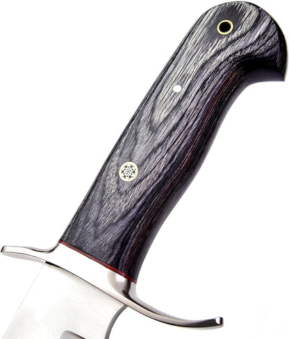 Handmade D2 Steel Bowie Knife 15 Inch Full Tang Fixed Blade Knife With Sheath  Hunting Knife With W 4