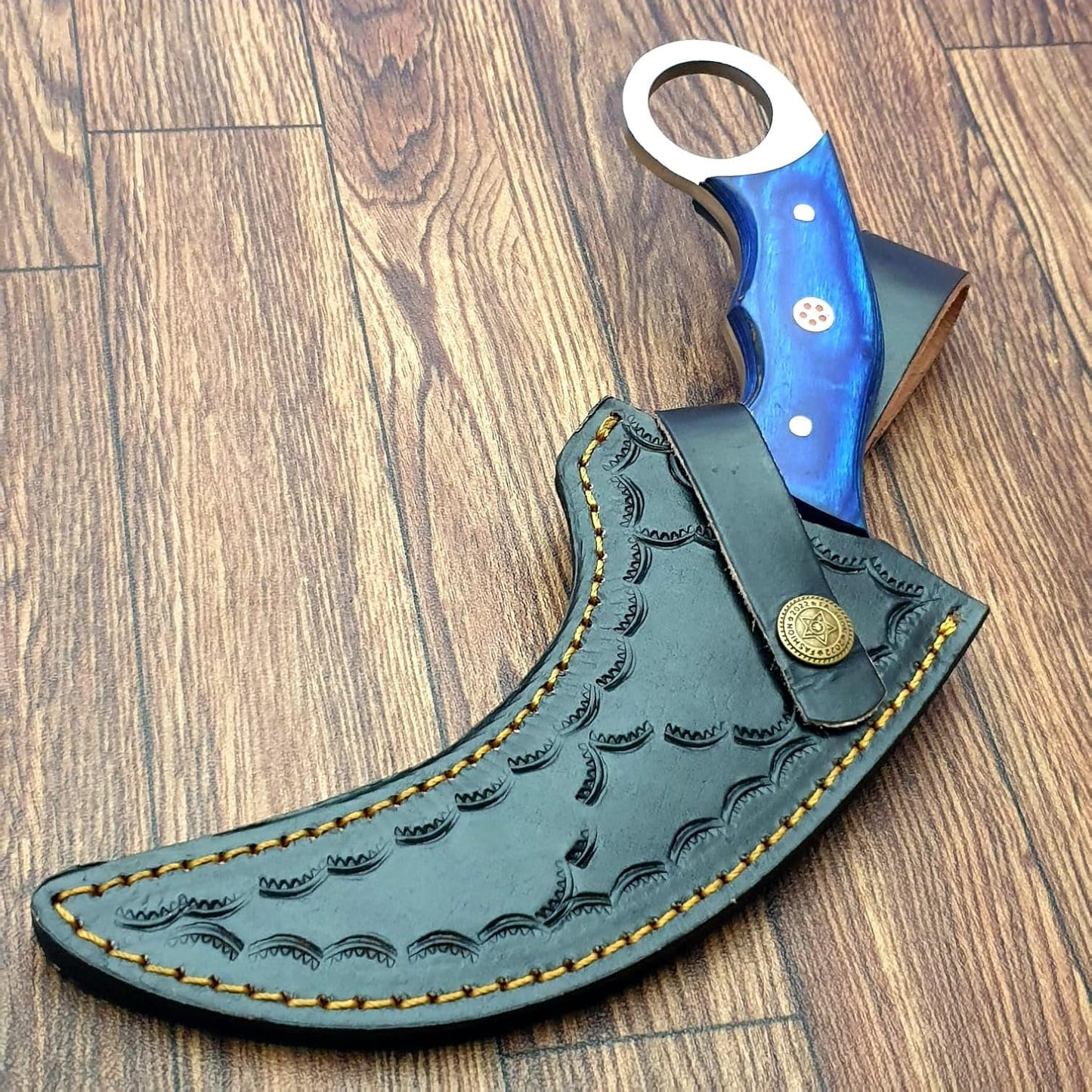 Karambit Knife  Fixed Blade With Sheath  Claw Knife Wood Handle Sharp Blade  Camping Knives  Karamb 2