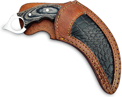 Karambit Knife  Fixed Blade With Sheath  Claw Knife Wood Handle Sharp Blade Karambits For Men  Wome 1