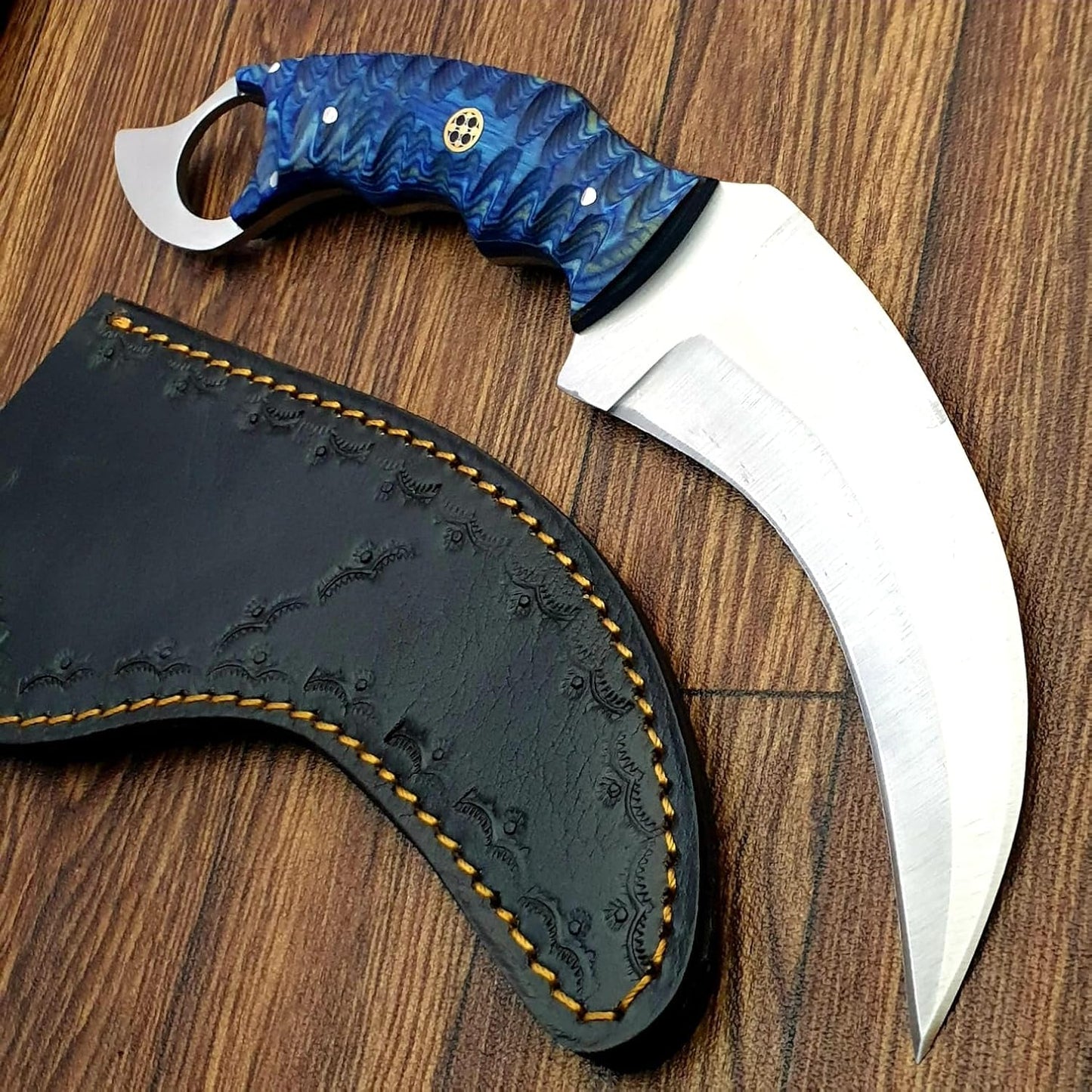 Karambit Knife  Fixed Blade With Sheath  Claw Knife Wood Handle Sharp Blade Karambits For Men  Wome 1