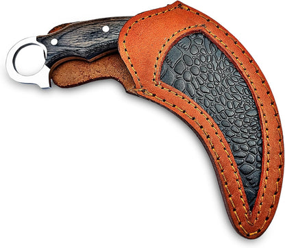 Karambit Knife  Fixed Blade With Sheath  Claw Knife Wood Handle Sharp Blade Karambits For Men  Wome 1