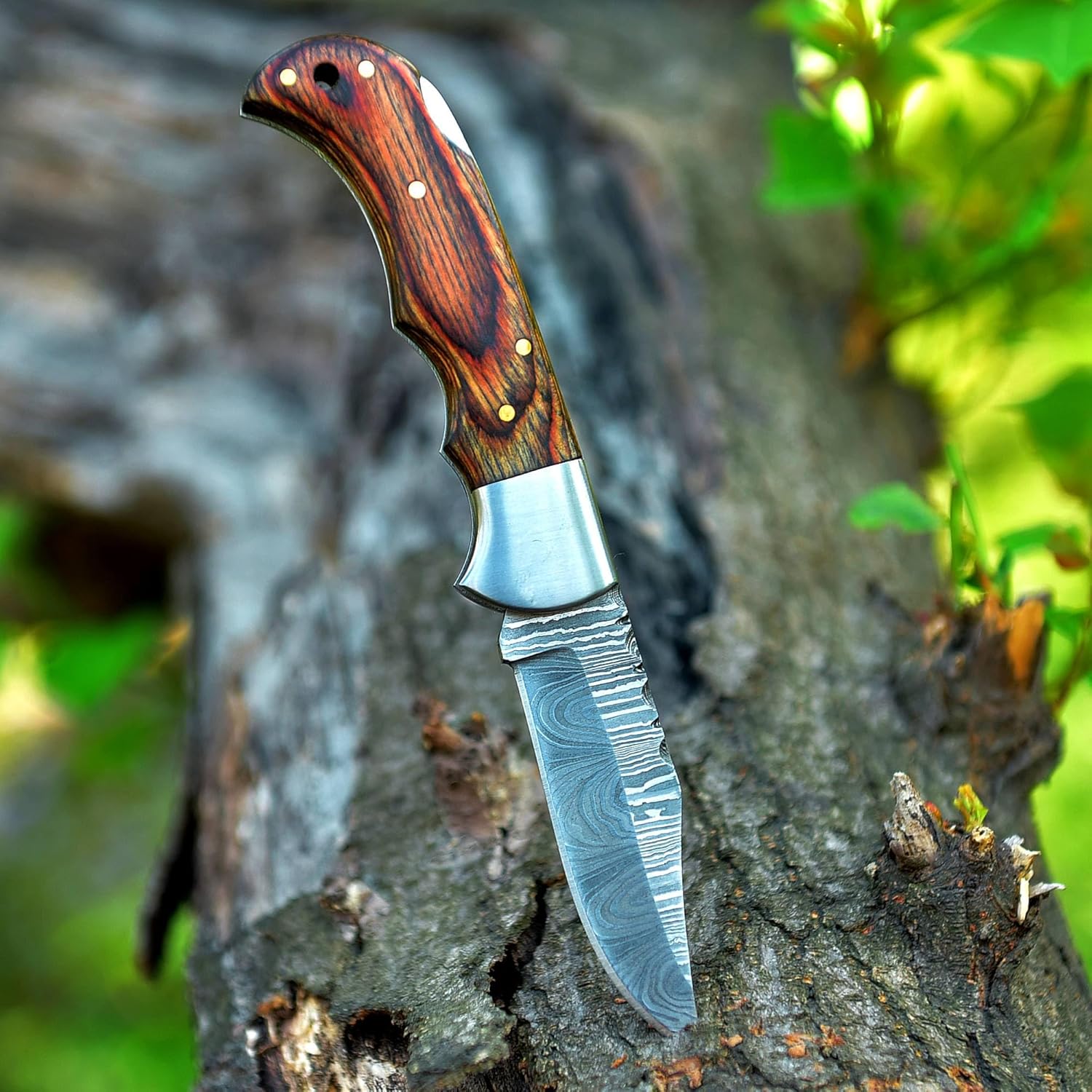 Handmade Damascus Pocket Knife For Men  65 Inches Damascus Folding Knife With Sheath  Pocket Knives 2