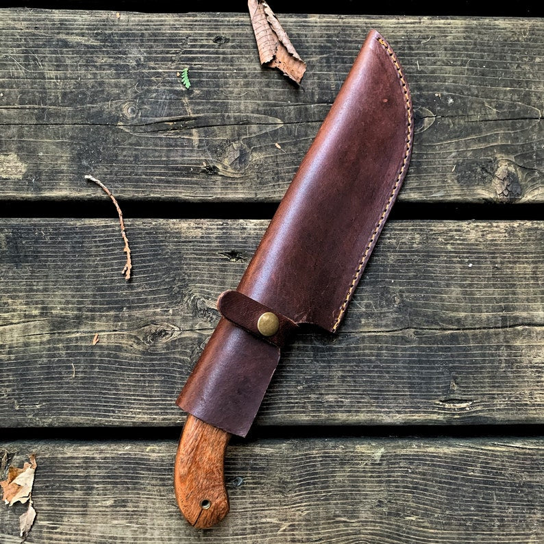 Hand Made Damascus Steel Tracker Knife For Hunting Camping Fishing And All Outdoor Activities With  2