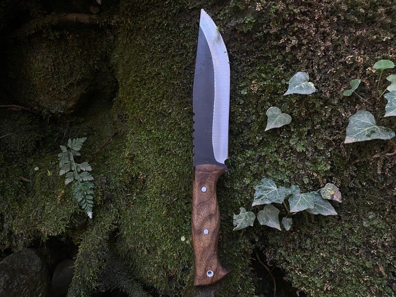 Premium Handmade Hunting Knife With Walnut HandleReal Bowie Knife With SheathPerfect For Camping Tr 4