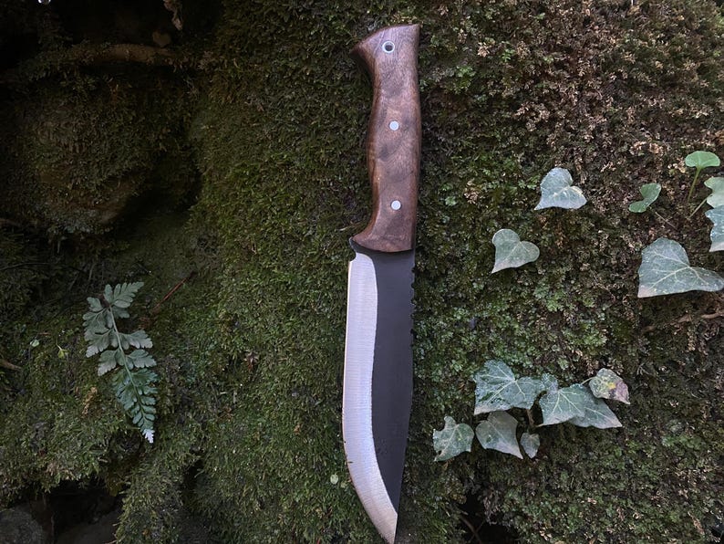 Premium Handmade Hunting Knife With Walnut HandleReal Bowie Knife With SheathPerfect For Camping Tr 5