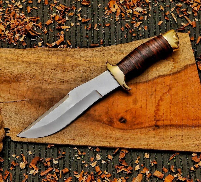 Handmade 13 High Carbon Steel Bowie Knife Hunting Knife Hunting Bowie With Sheath D2 Steel Birthday