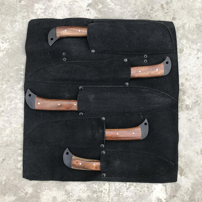 Handmade Damascus Steel Kitchen Knife Set Of 5pcs With Sheath Chef Knife Set Chef Knives Set Kitche 5