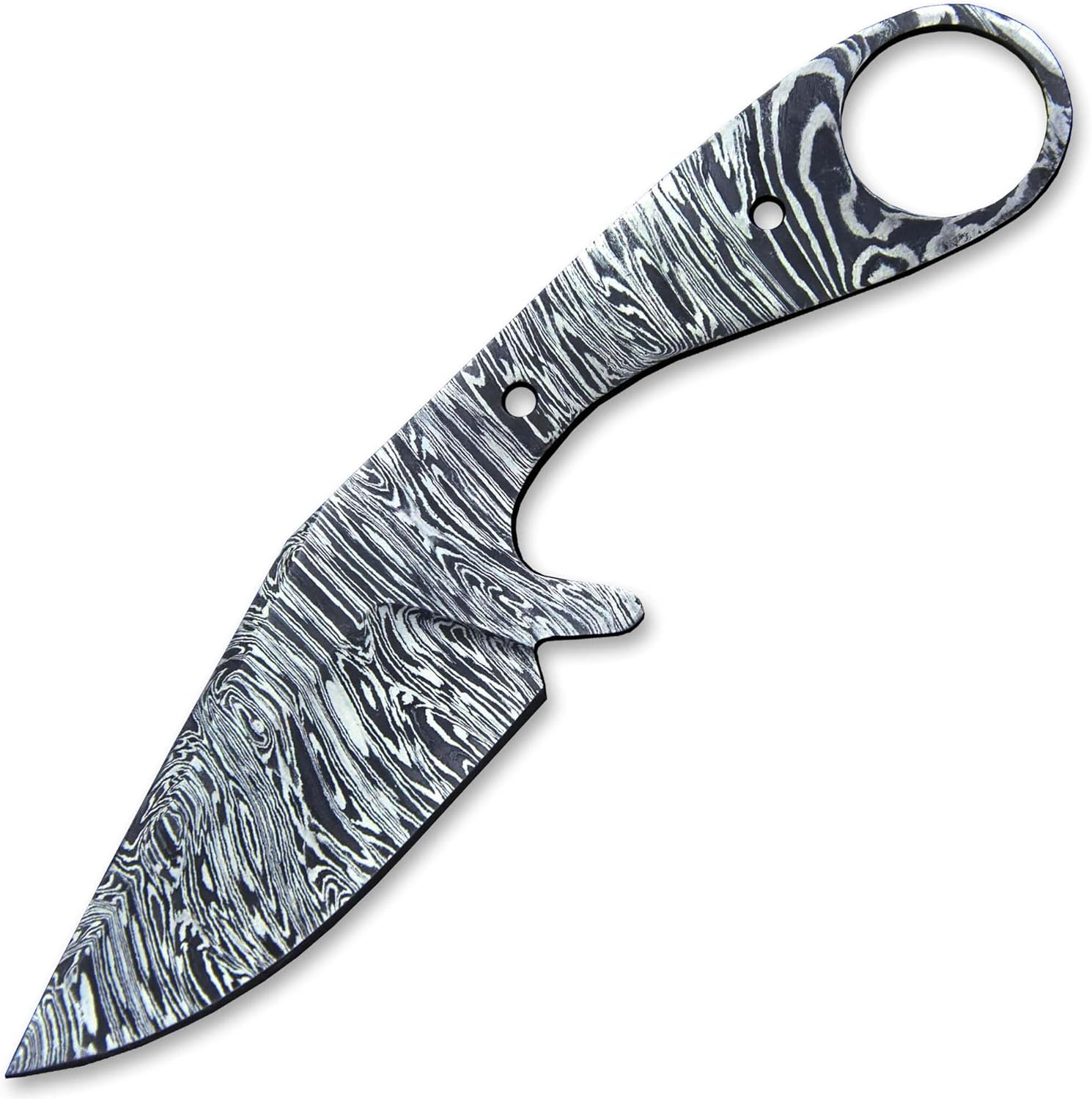 Damascus Steel Outdoor Knife Blank Tactical Survival Camping Knife Making Kit Skinner Knife Blank B 1