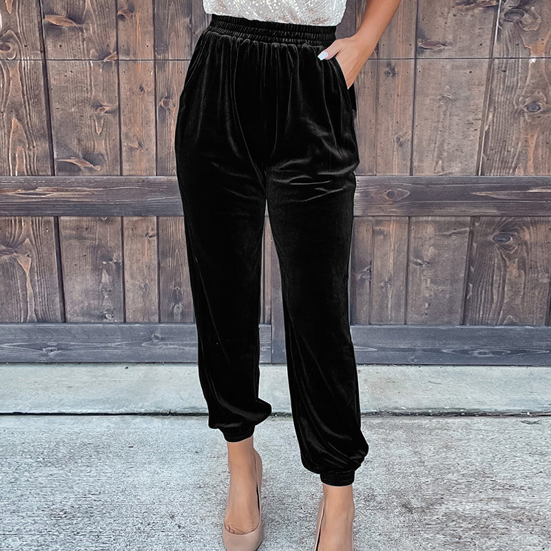 Stylish Elastic HighWaist Pants