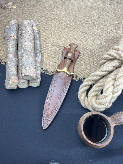 Lot Of 2 Handmade D2 Steel Dagger Knife Hunting Knife With Leather Sheath Best Gift Your Charismas  6