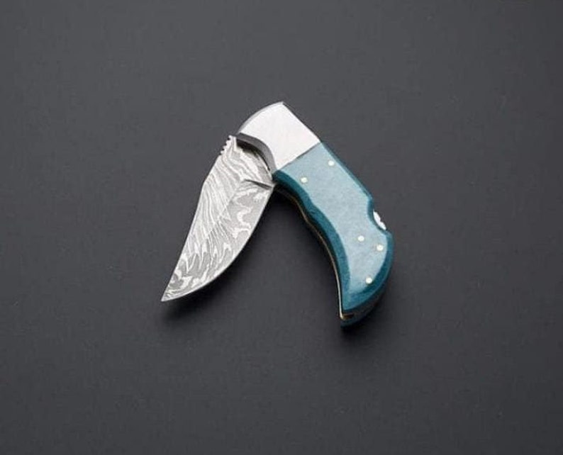 Custom Handmade Pocket Folding Knife For Men  Pocket Knife Best For Outdoors And A Also Gift For Me 2