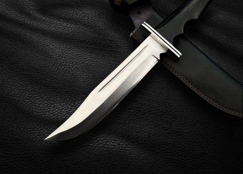 Handmade Scream Replica Knife With Leather Sheath  Buck 120 Ghost Face Knife  Movie Knife  Replica  1