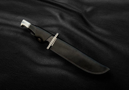 Handmade Scream Replica Knife With Leather Sheath  Buck 120 Ghost Face Knife  Movie Knife  Replica  2