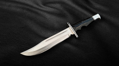 Handmade Scream Replica Knife With Leather Sheath  Buck 120 Ghost Face Knife  Movie Knife  Replica  3