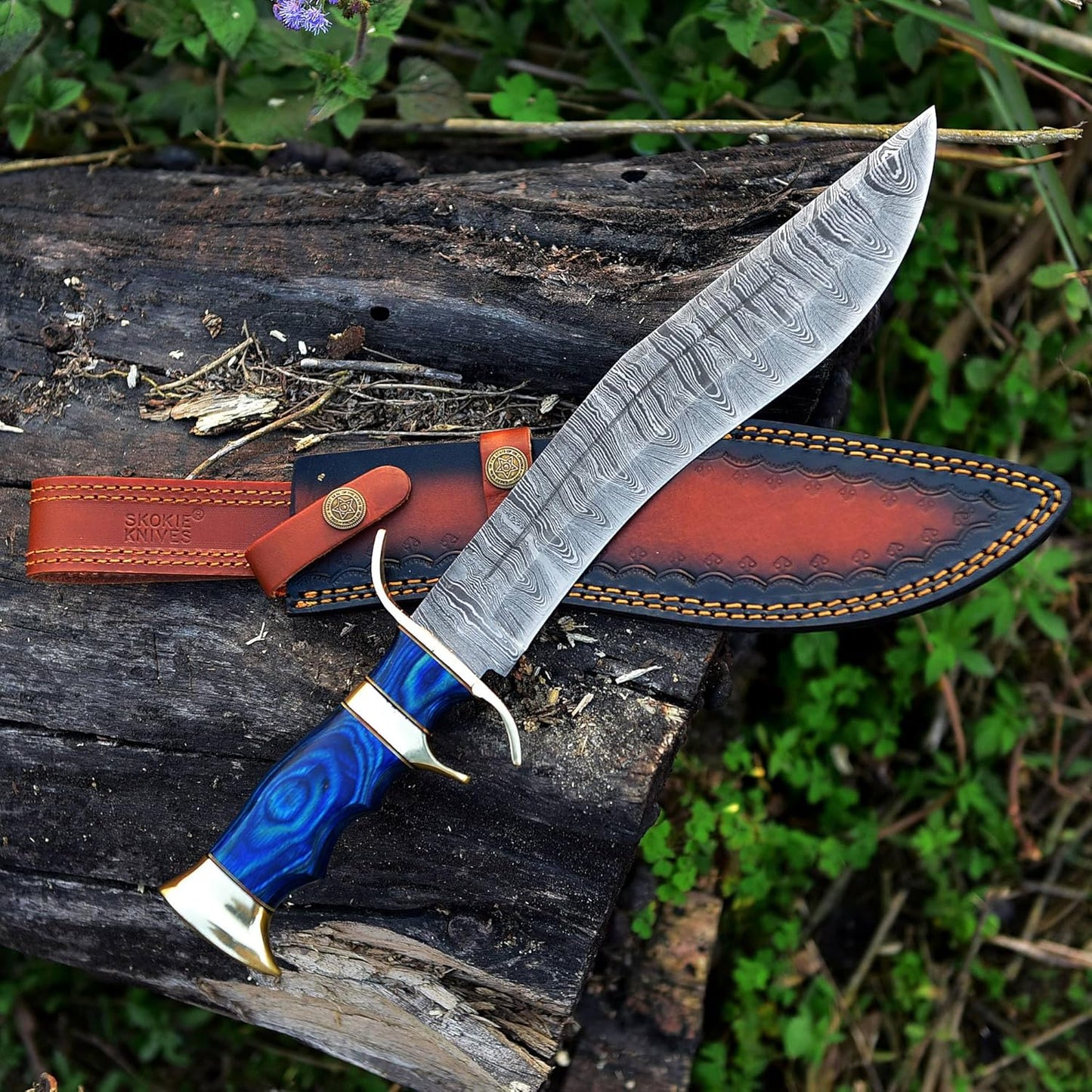 Damascus Steel Bushcraft Hunting Knife Damascus Knife  Survival Knife For Camping Fishing  Perfect  1