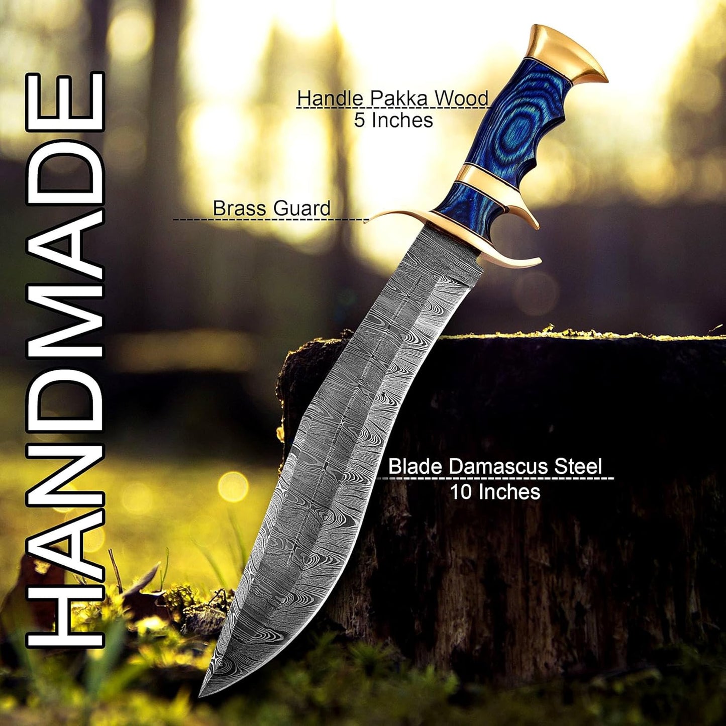 Damascus Steel Bushcraft Hunting Knife Damascus Knife  Survival Knife For Camping Fishing  Perfect  4