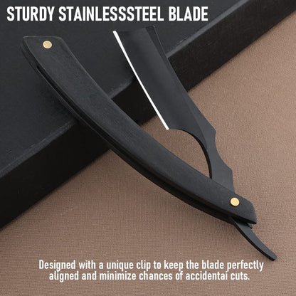 Straight Razor Blade For Shaving  Professional Straight Edge Barber Razor Premium Stainless Steel S 3