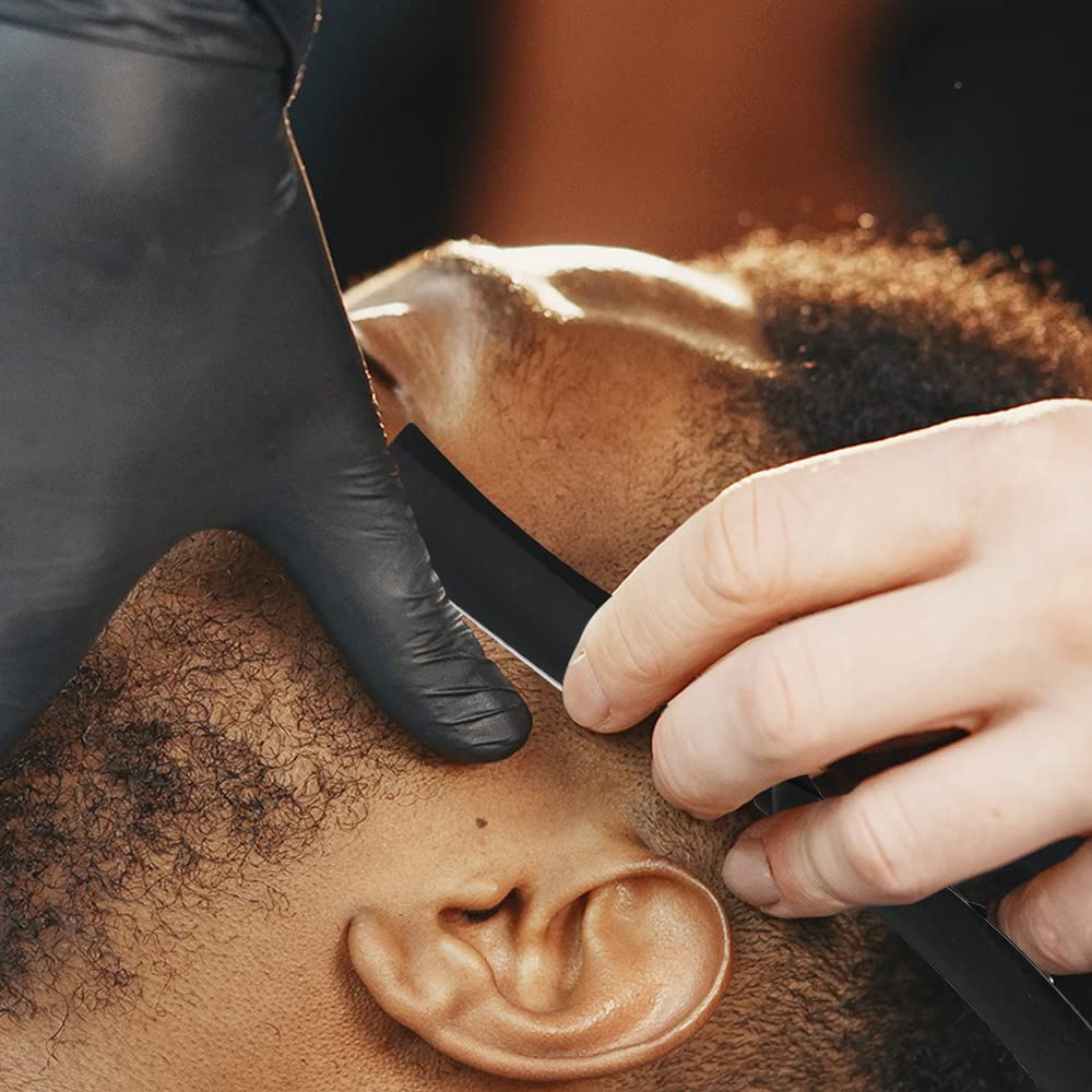 Straight Razor Blade For Shaving  Professional Straight Edge Barber Razor Premium Stainless Steel S 6