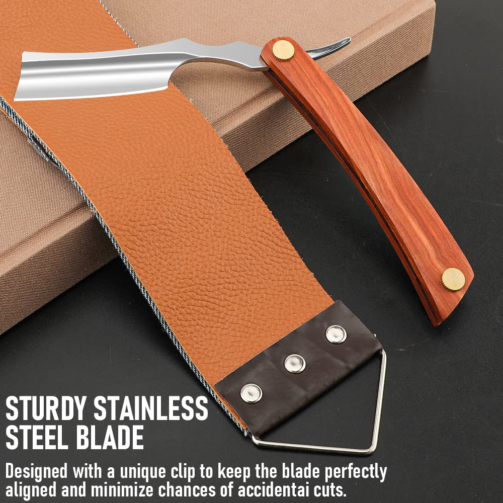 Straight Sharp Razor For Shaving  Professional Straight Edge Barber Razor Premium Stainless Steel S 3