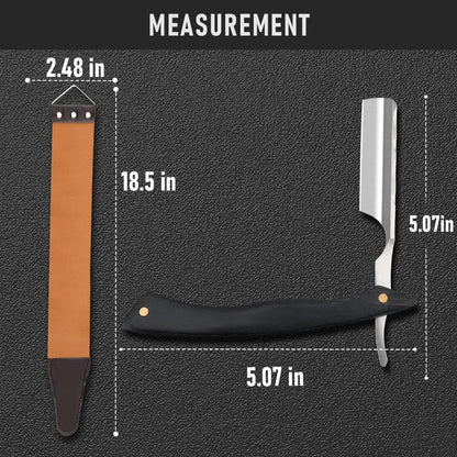 Straight Razor With Strope  Professional Straight Edge Barber Razor Premium Stainless Steel Shaver  4
