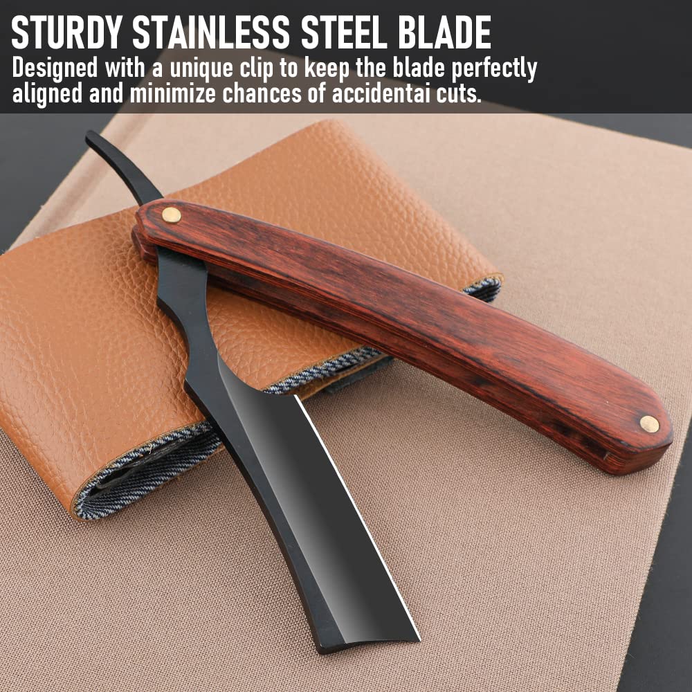 Straight Razor With Cover  Professional Straight Edge Barber Razor Premium Stainless Steel Shaver R 3