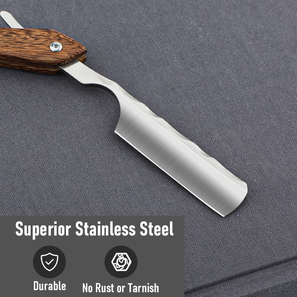 Straight Razor With Strope  Professional Straight Edge Barber Razor Premium D2 Steel Shaver Razor W 1